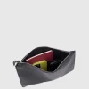 Aquatalia Large Zip Pouch Black New
