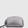 Aquatalia Medium Zip Wristlet Silver Clearance